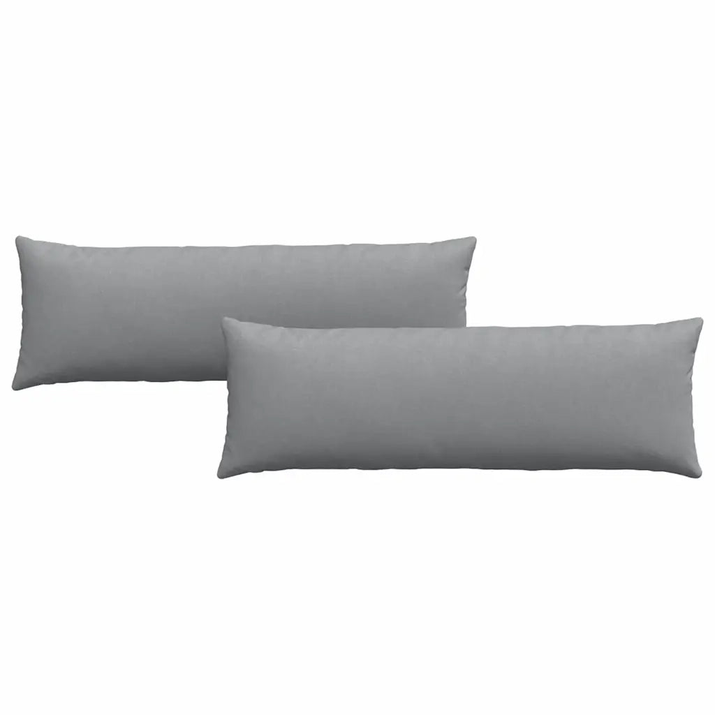 Cuscini da Divano 2 pcs Grigio chiaro 120 x 40 cm Tessuto 42013782