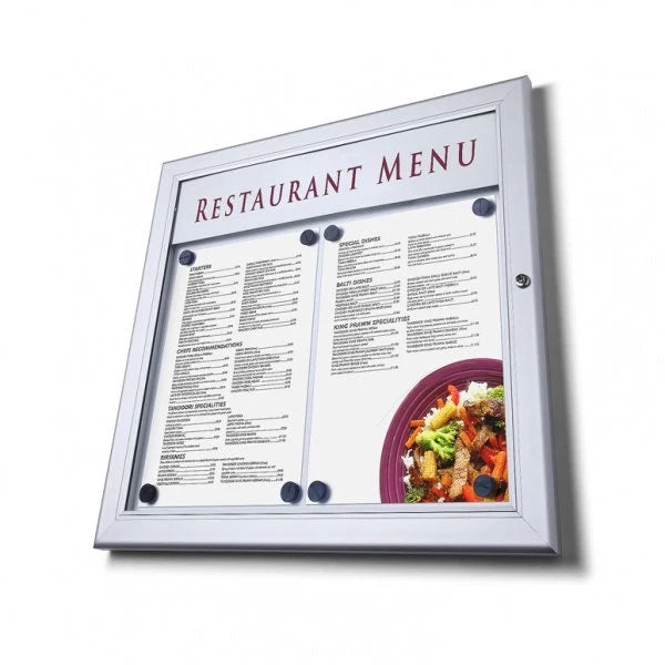 Bacheca per esterni porta Menu personalizzabile - 4 x A4 LED