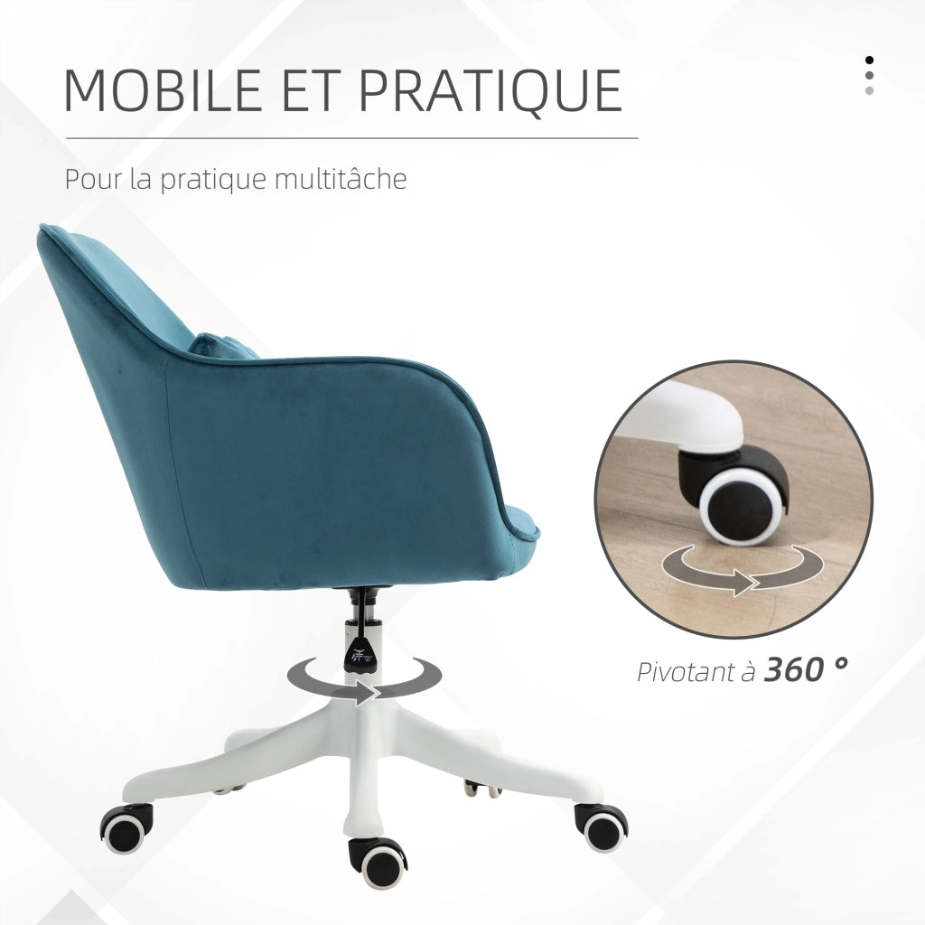 Poltrona da ufficio massaggiante con cuscino lombare ¨C Minimal ¨C blu