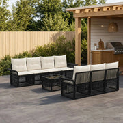 Set Divano da Giardino 8 pz Nero polyrattan 3434767