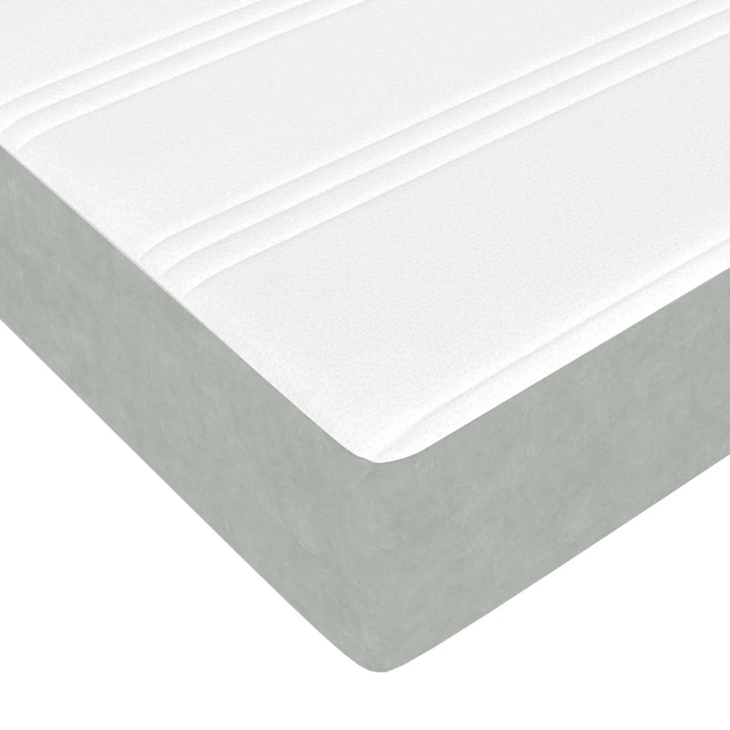 Struttura letto con materasso 2 pcs Grigio chiaro Velluto 3399522