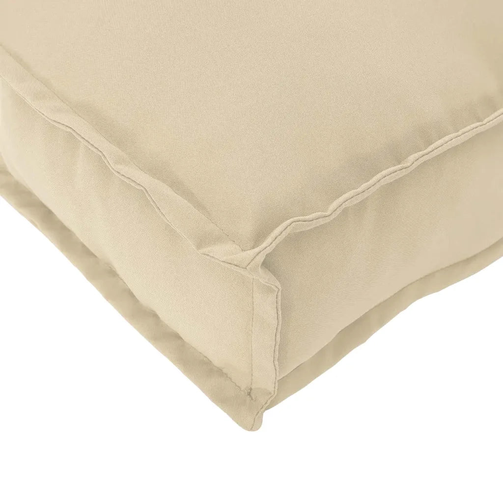 Cuscino per pallet Beige 200 x 40 x 8 cm Tessuto Oxford 42001681