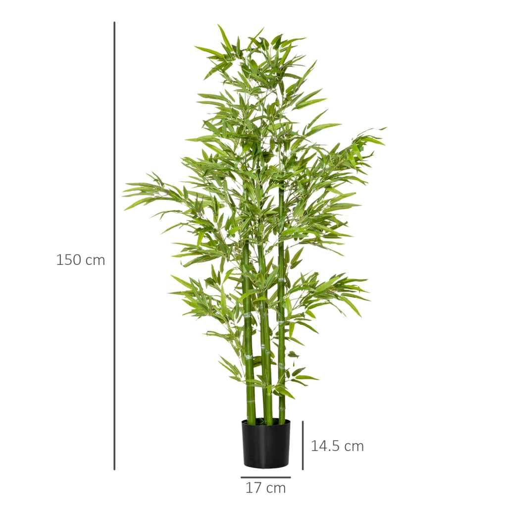 Pianta Finta Bamb¨´ ¨C Minimal ¨C 150cm con Vaso Verde