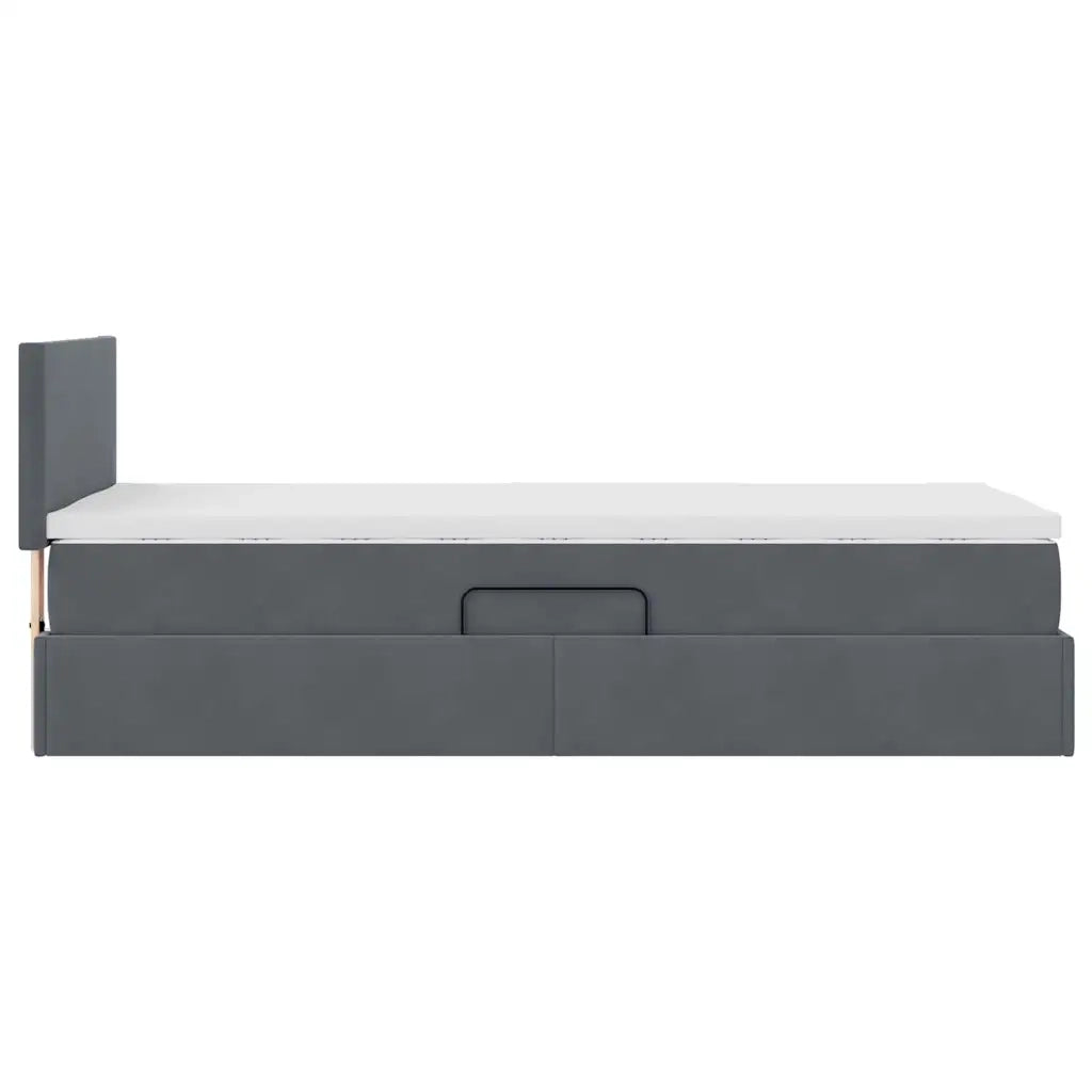 Letto con Contenitore Grigio scuro 90 x 200 cm Velluto 3370672