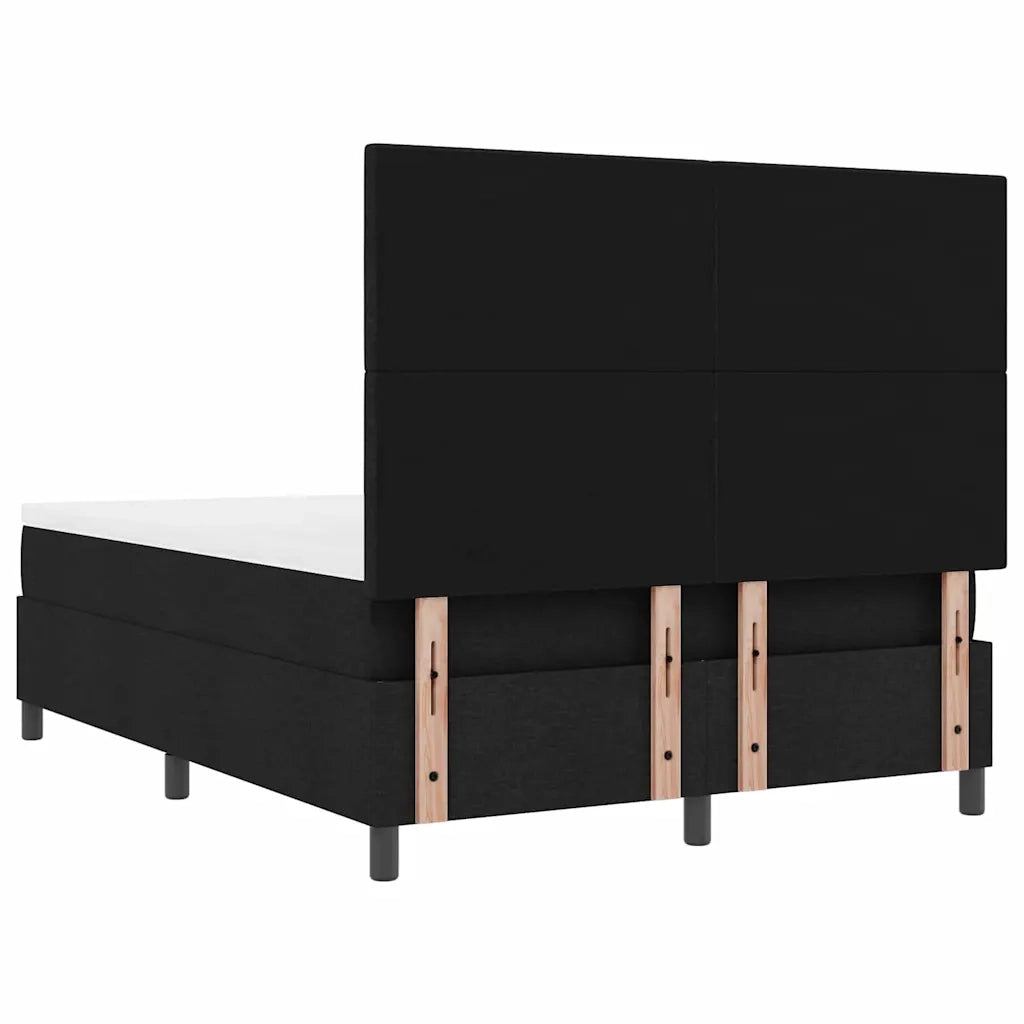 Letto a molle con materasso con led Nero 160 x 200 cm Tessuto 3342881