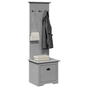 Mobiletto da Ingresso con Ganci BODO Grigio 50x40x157 cm 4016874