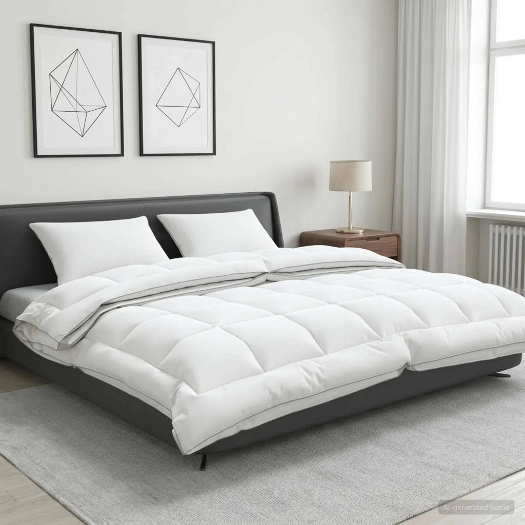 Set di piumone e cuscini 3 pcs 200x200 cm 4 stagioni Lana 3441528