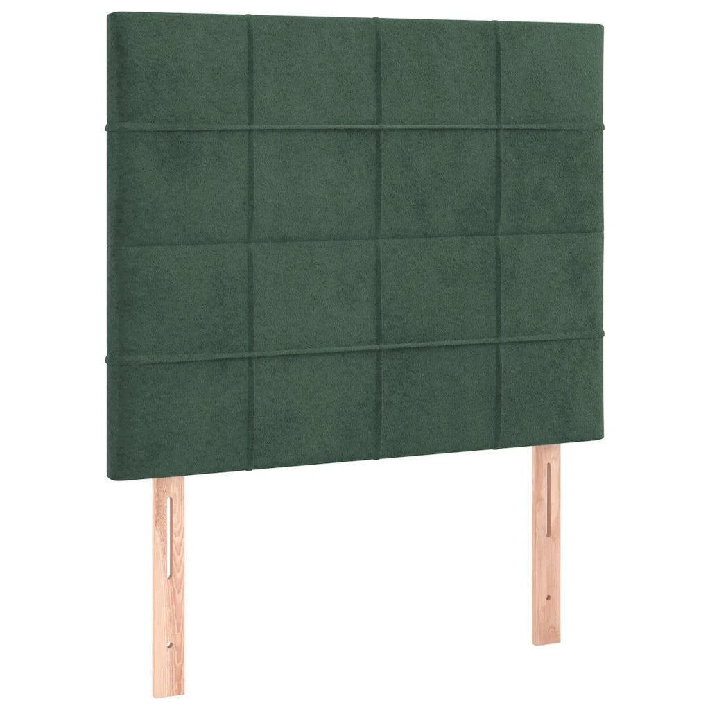 Giroletto senza Materasso Verde Scuro 100x200 cm in Velluto