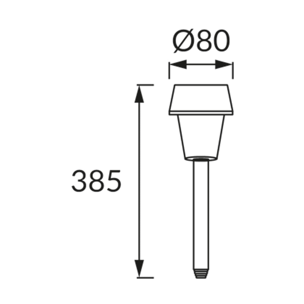Lampada solare da giardino a picchetto cromata LED IP44 Struhm