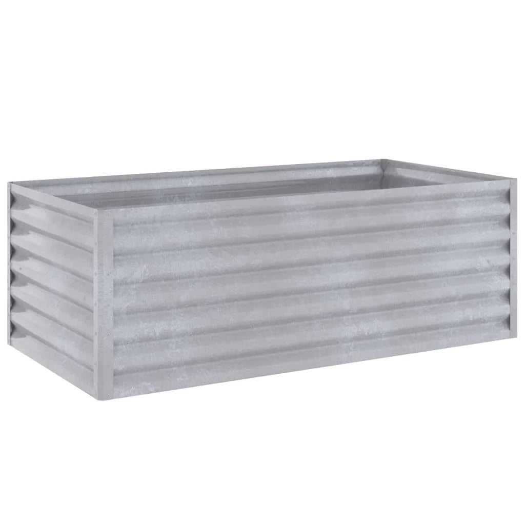 Fioriera rialzata per piante fiori patio giardino 100 x 50 x 36 cm acciaio corten marrone 02_0039303