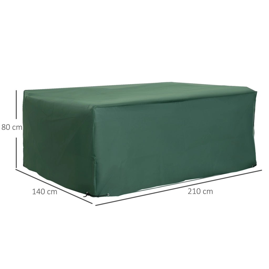 Copri Mobili da Giardino ¨C Minimal ¨C Verde 210x140x80 cm