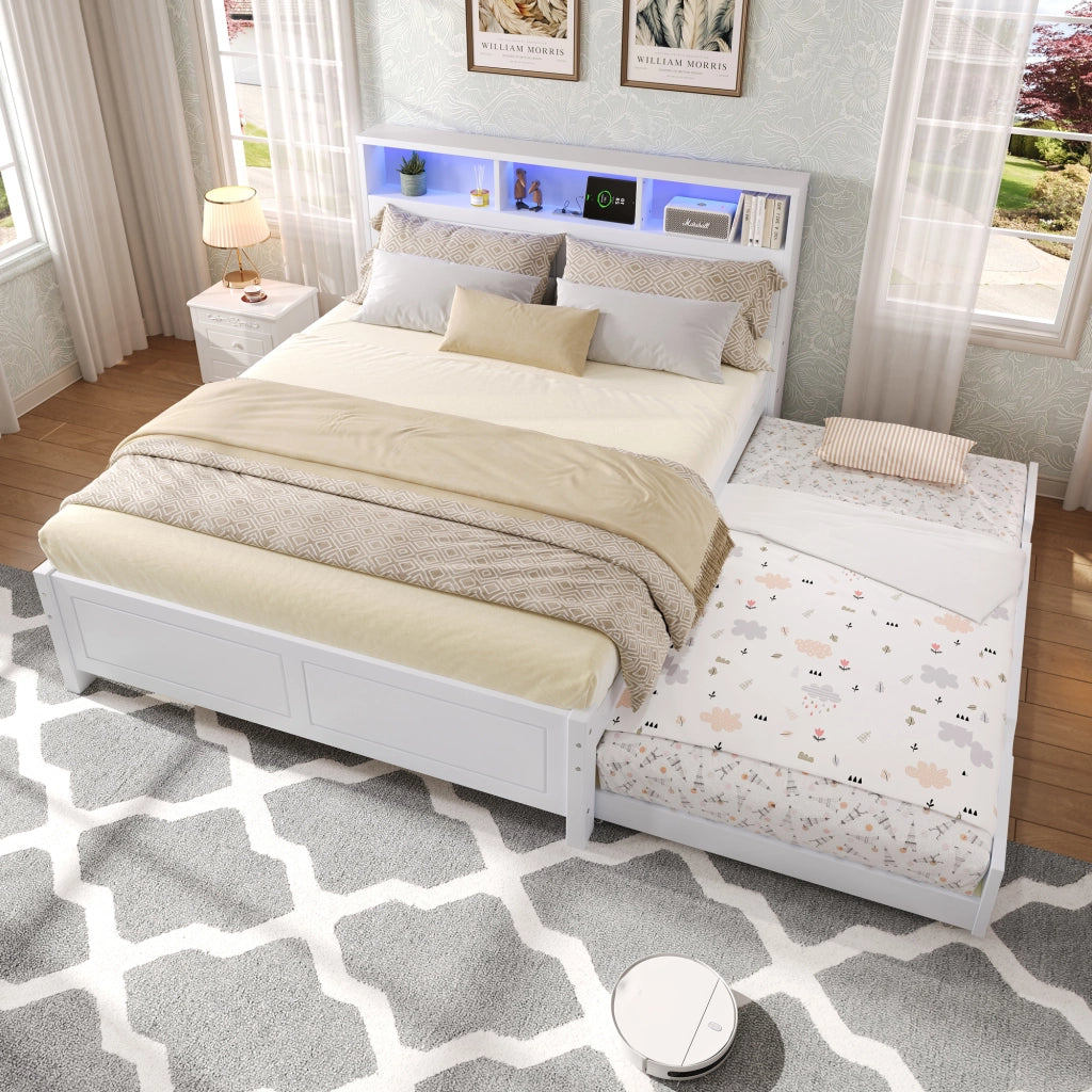 letto matrimoniale massello di pino e mdf bianco 120x200 cm