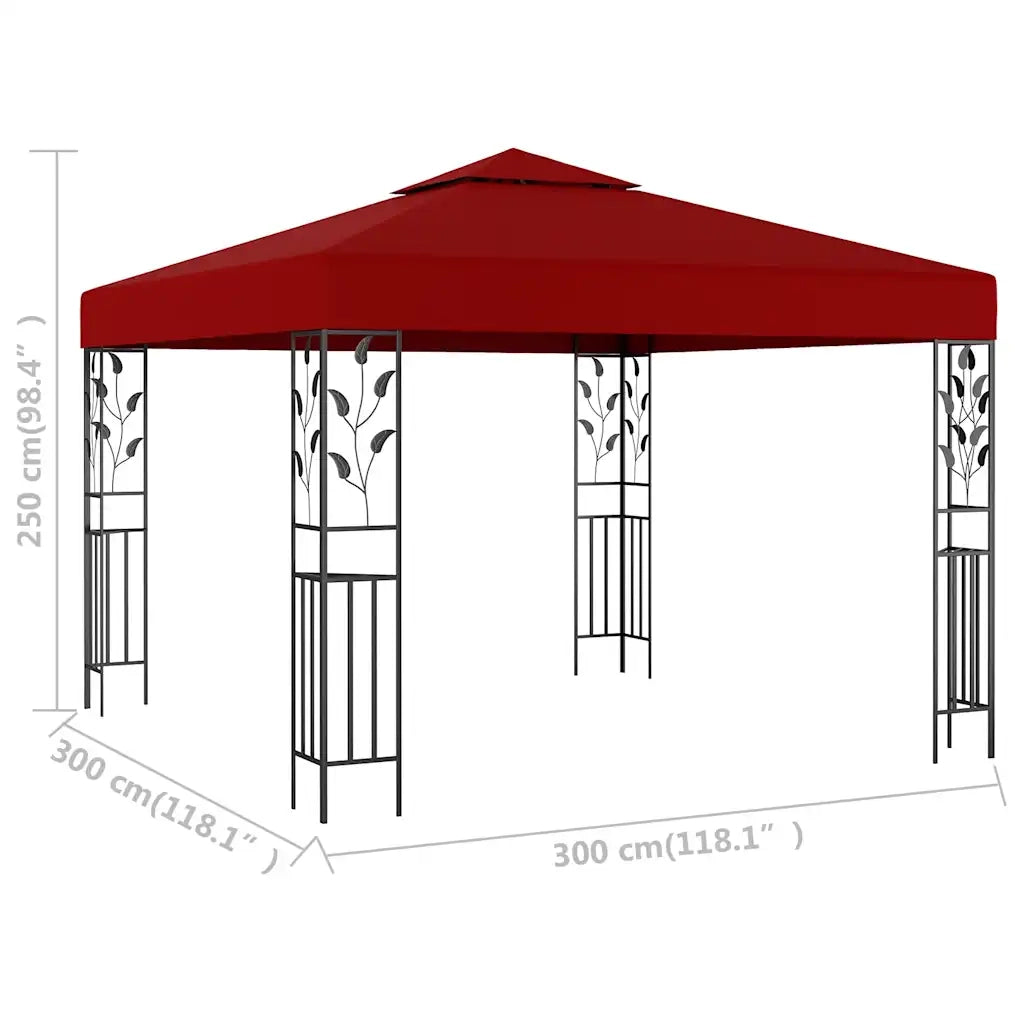 Gazebo | Pergolato 3x3 m Rosso Vino