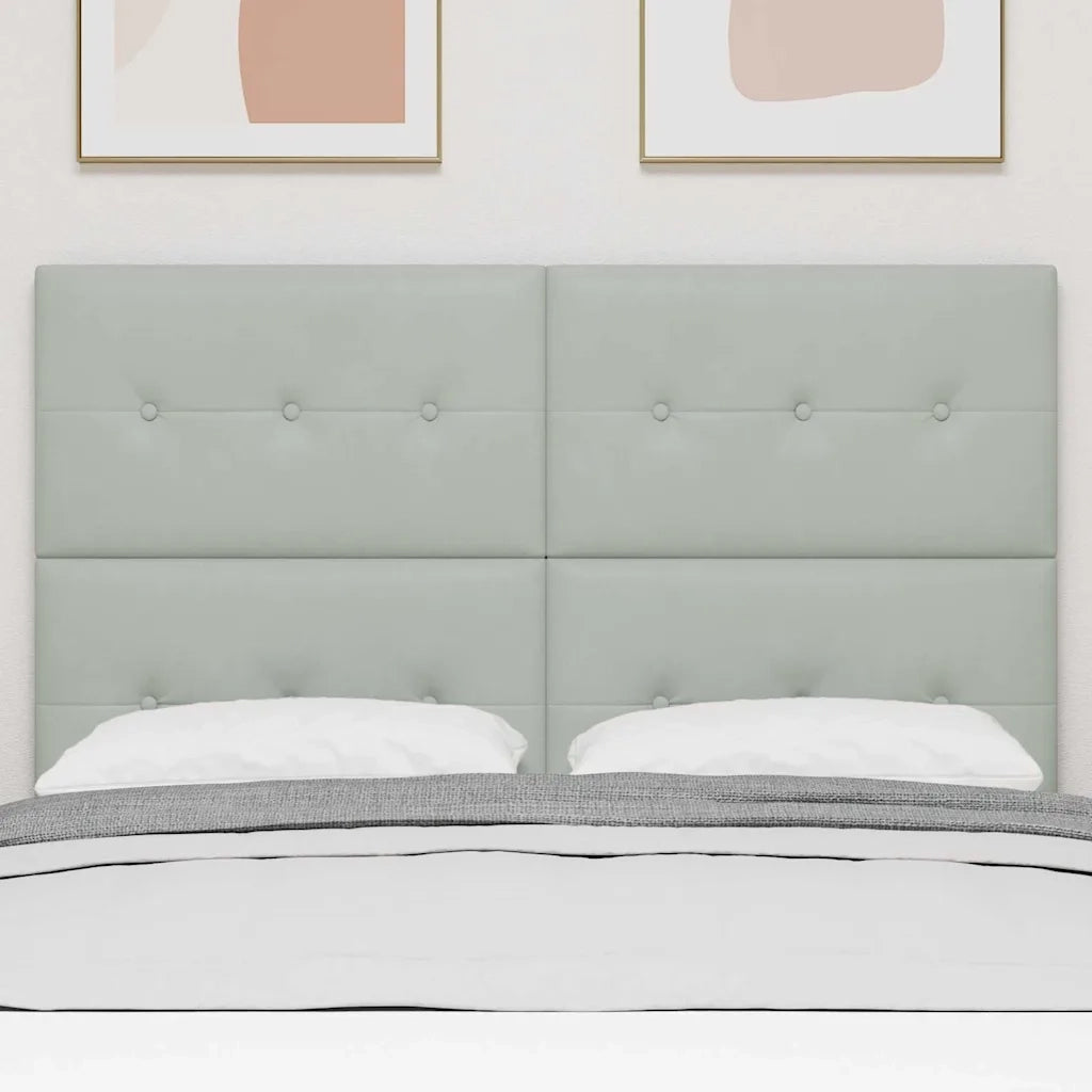 Testiera | Testata Grigio chiaro 144 cm Velluto