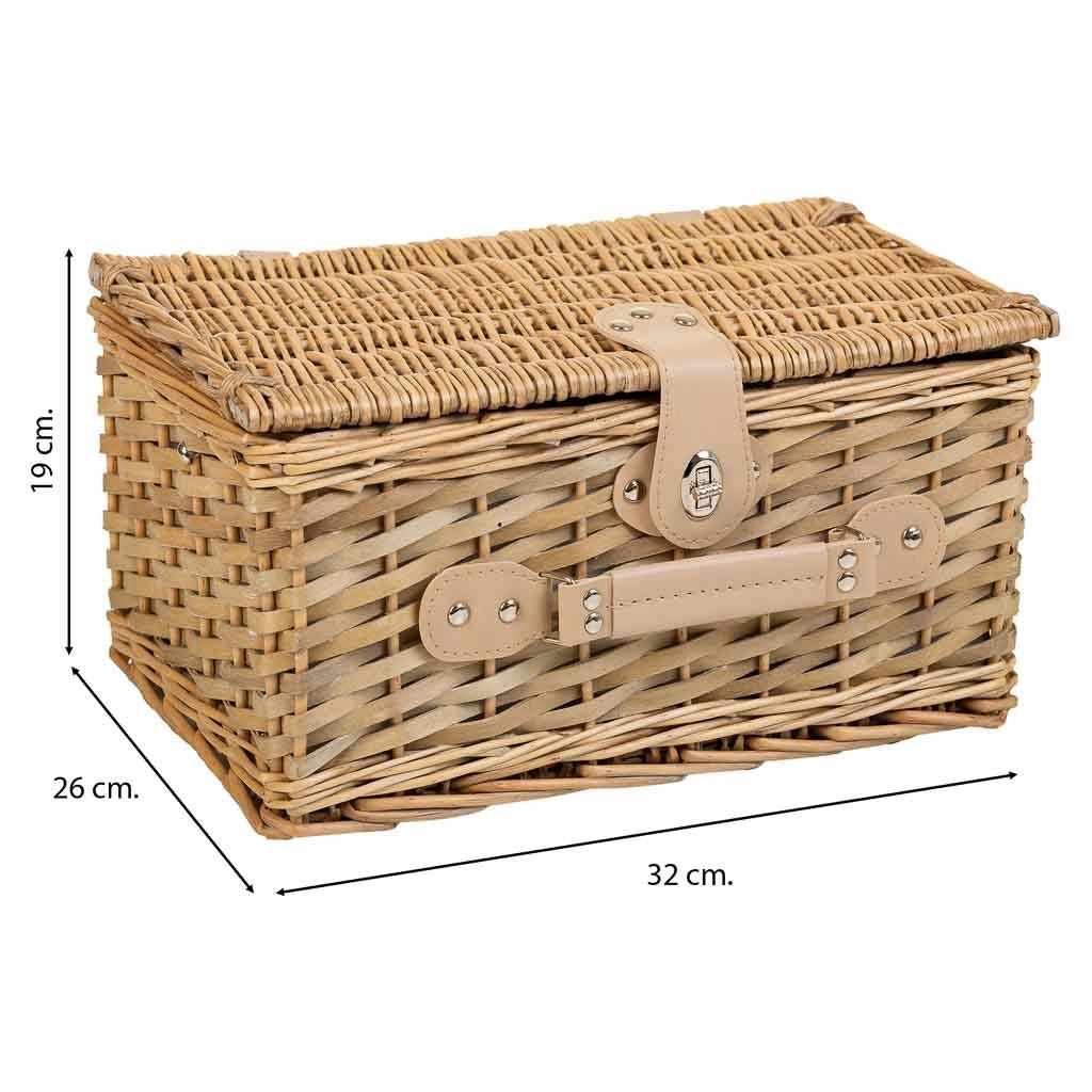 Cesto pic-nic marrone 38x26x19h