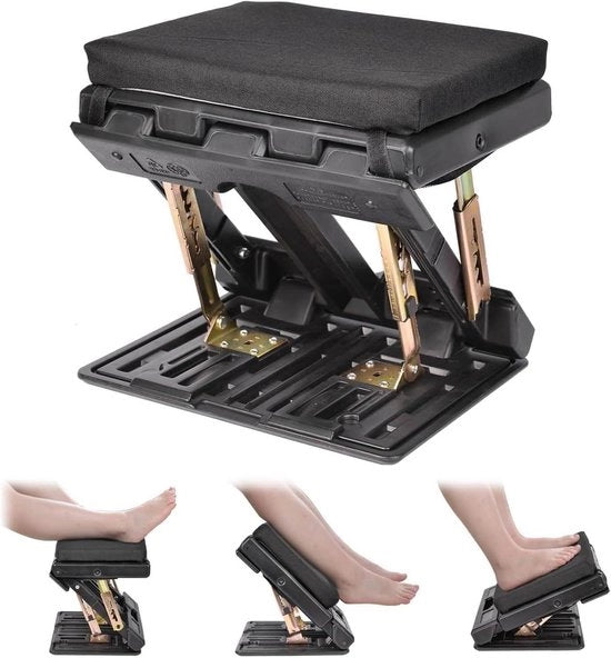 Sedile per gambe ergonomico regolabile con massaggio per ufficio e casa - Altezza e angolo regolabili (Antracite)
