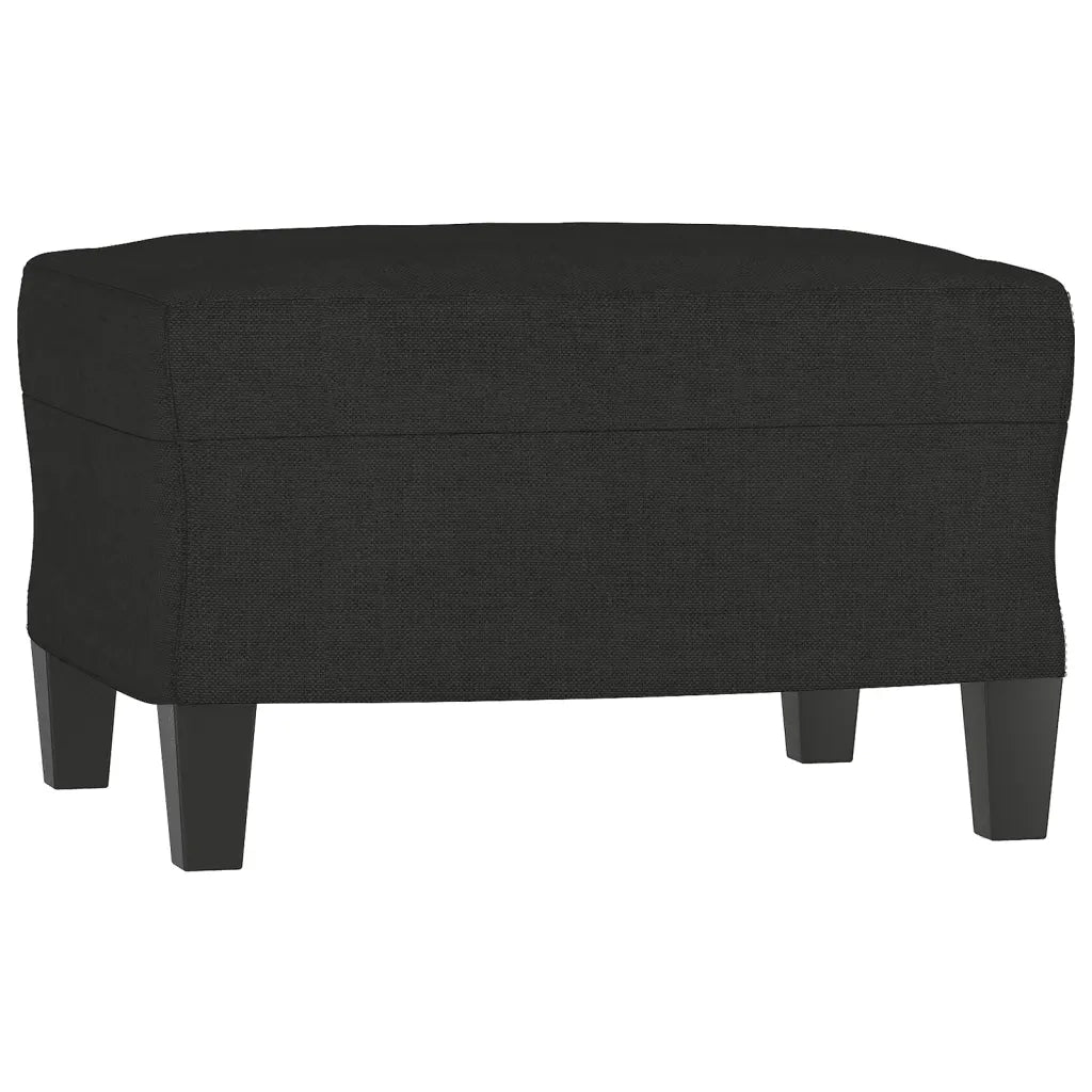 Poltrona con Poggiapiedi Nero 60 cm in Tessuto 3201147