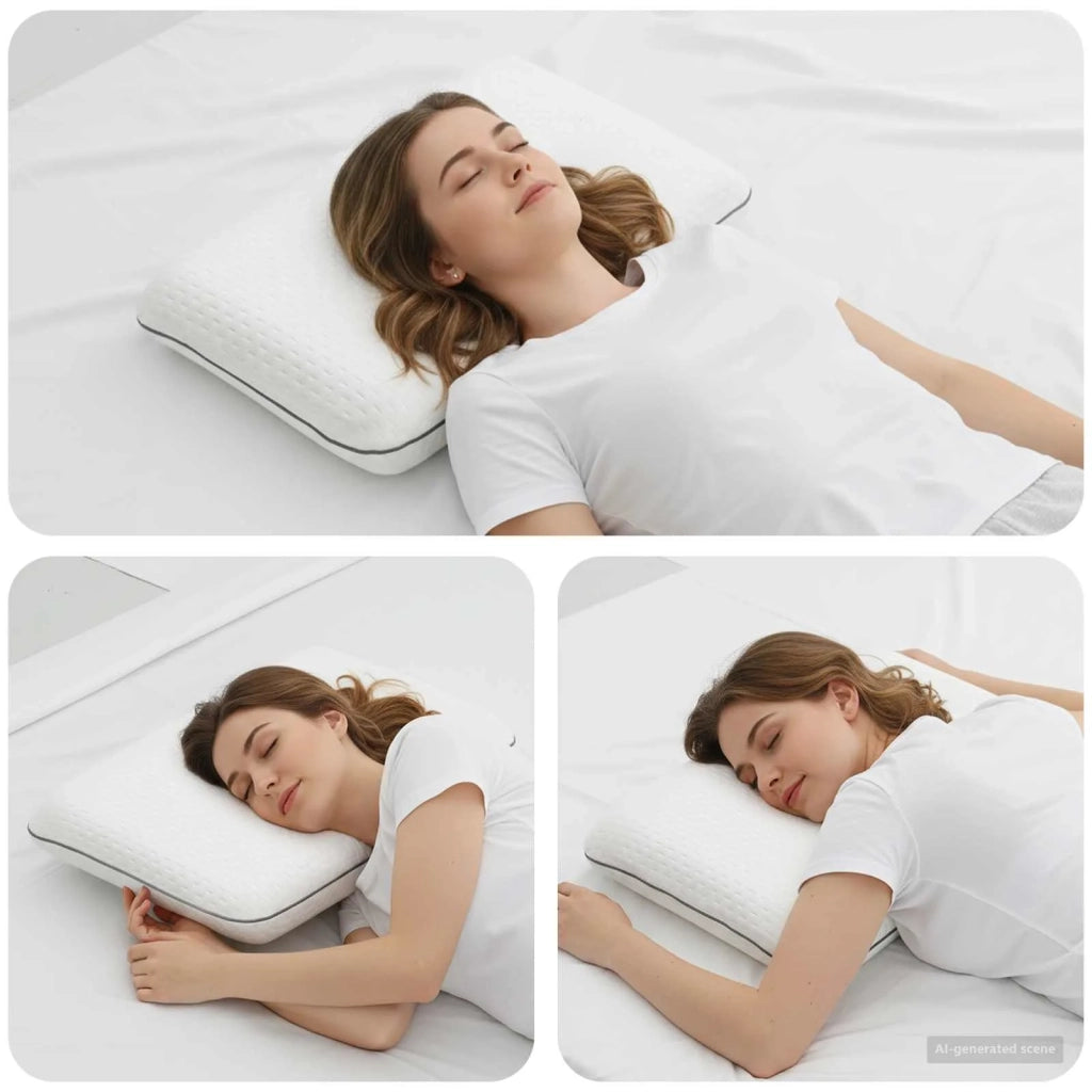Cuscino da Letto Tinta unita Bianco 60 x 40 x 10 cm Schiuma Gel 42020239