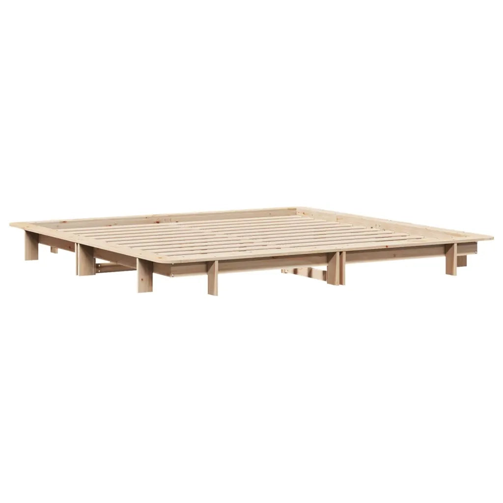 Letto senza Materasso-Struttura Letto 180x200 cm in Legno Massello di Pino 381139