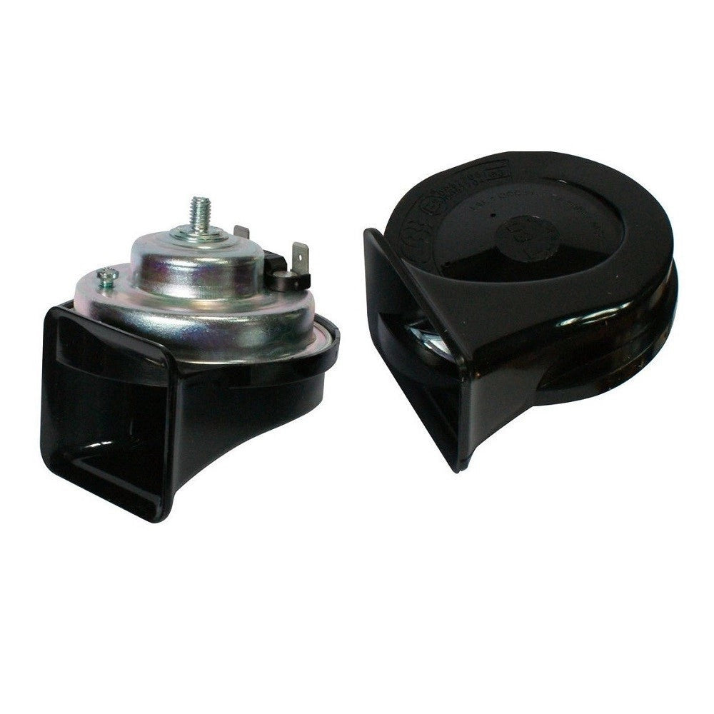 Trade Shop - Coppia Trombe Acustiche Clacson 12v 5a Per Auto Moto Universali Elettromagnetico -