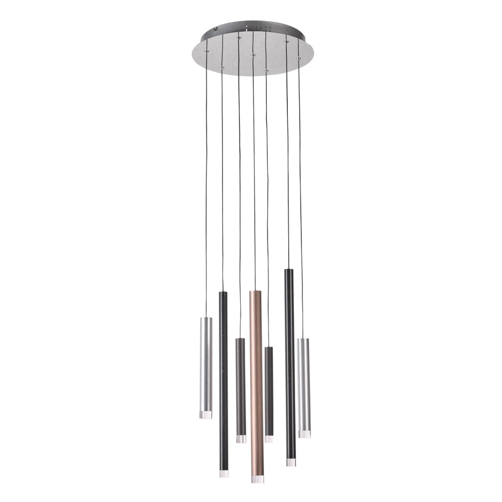 Lampadario Italux Reyna LED 28W 3000K cromo MD17077-7A
