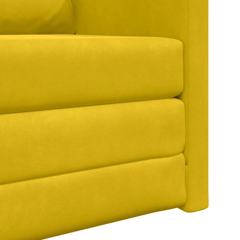 Divano letto Giallo Scuro 74 x 77 x 81 cm Velluto 4106618