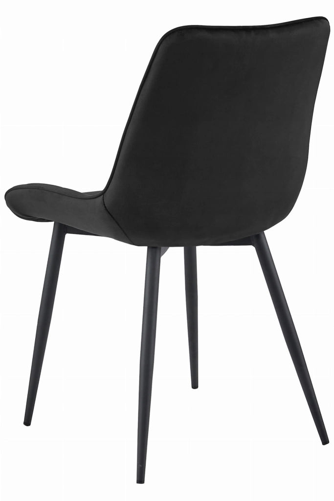 Sedia VALORA BERA - Design moderno in velluto nero x 3
