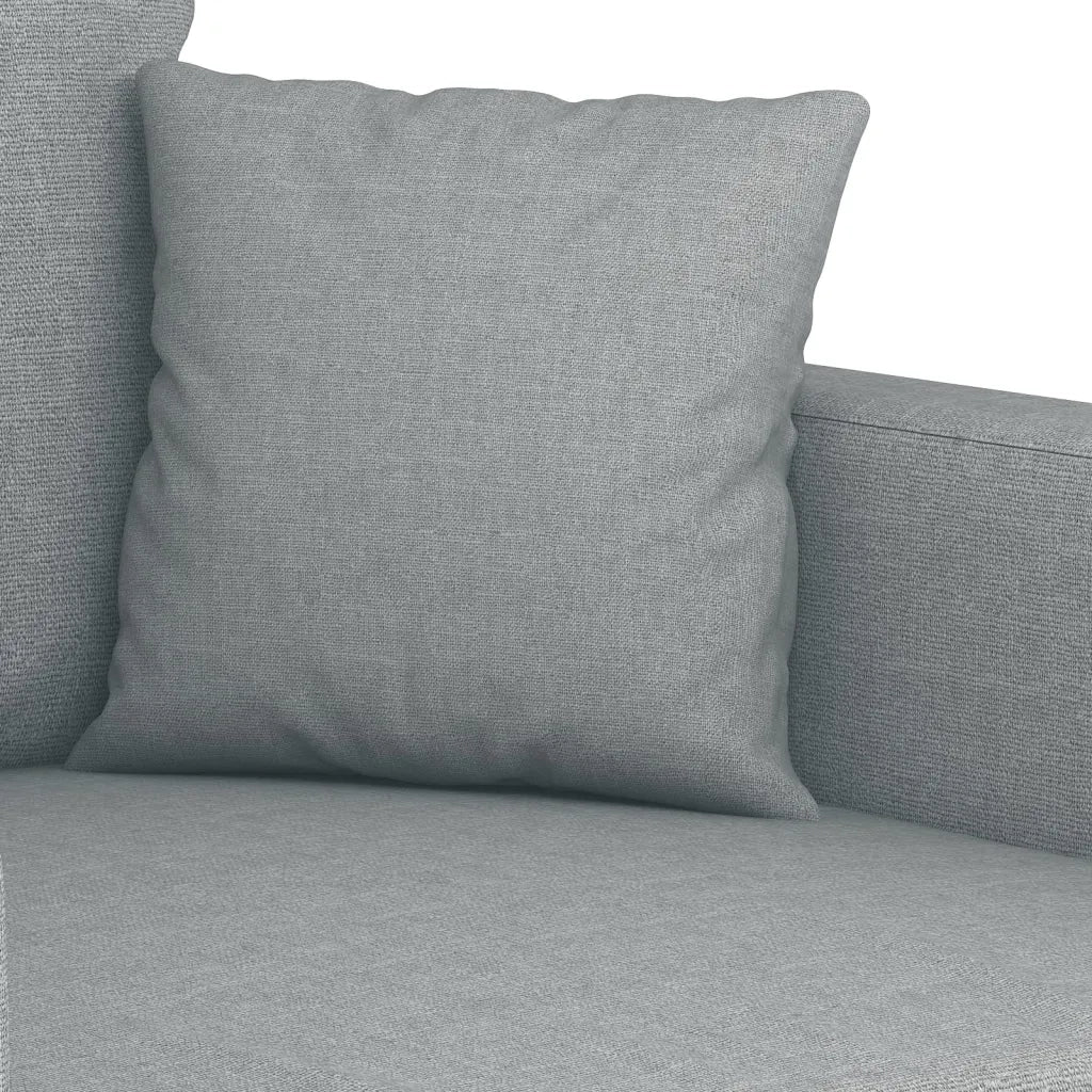 Set di Divani 2 pz con Cuscini Grigio Chiaro in Tessuto 3201648