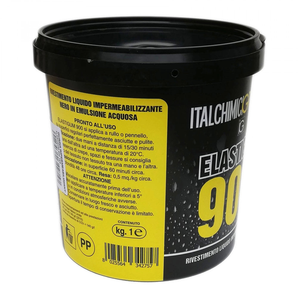 Italchimici elastigum 900 guaina impermeabilizzante da 1kg pronta all'uso
