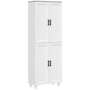Armadio Dispensa ¨C Zephmum ¨C Bianco e Legno 60x30x170.5 cm