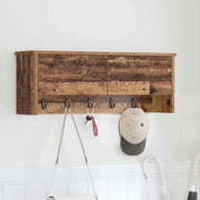 Appendiabiti a muro con porta Legno vecchio 80 x 20 x 30 cm 874345