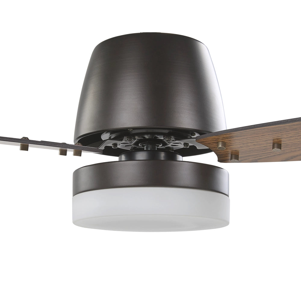 Ventilatore da Soffitto con Telecomando in Metallo 3 Pale in Metallo Nero Chiaro e Scuro Design Moderno