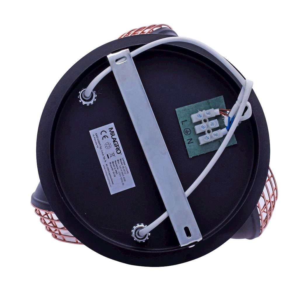Plafoniera Milagro Logan ML4612 3xE14 nero/oro metallo