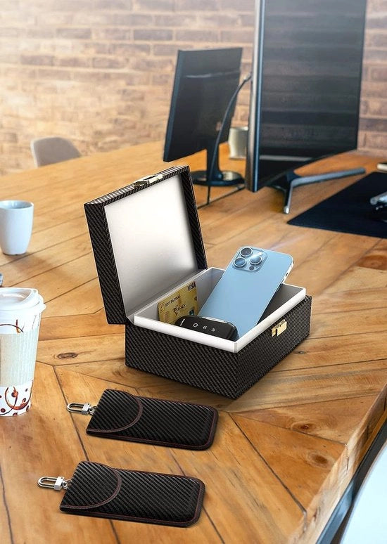 Scatola Faraday - Protezione RFID per Auto - Scatola Faraday per Chiavi di Accensione - Scudo Faraday - Borsa Faraday
