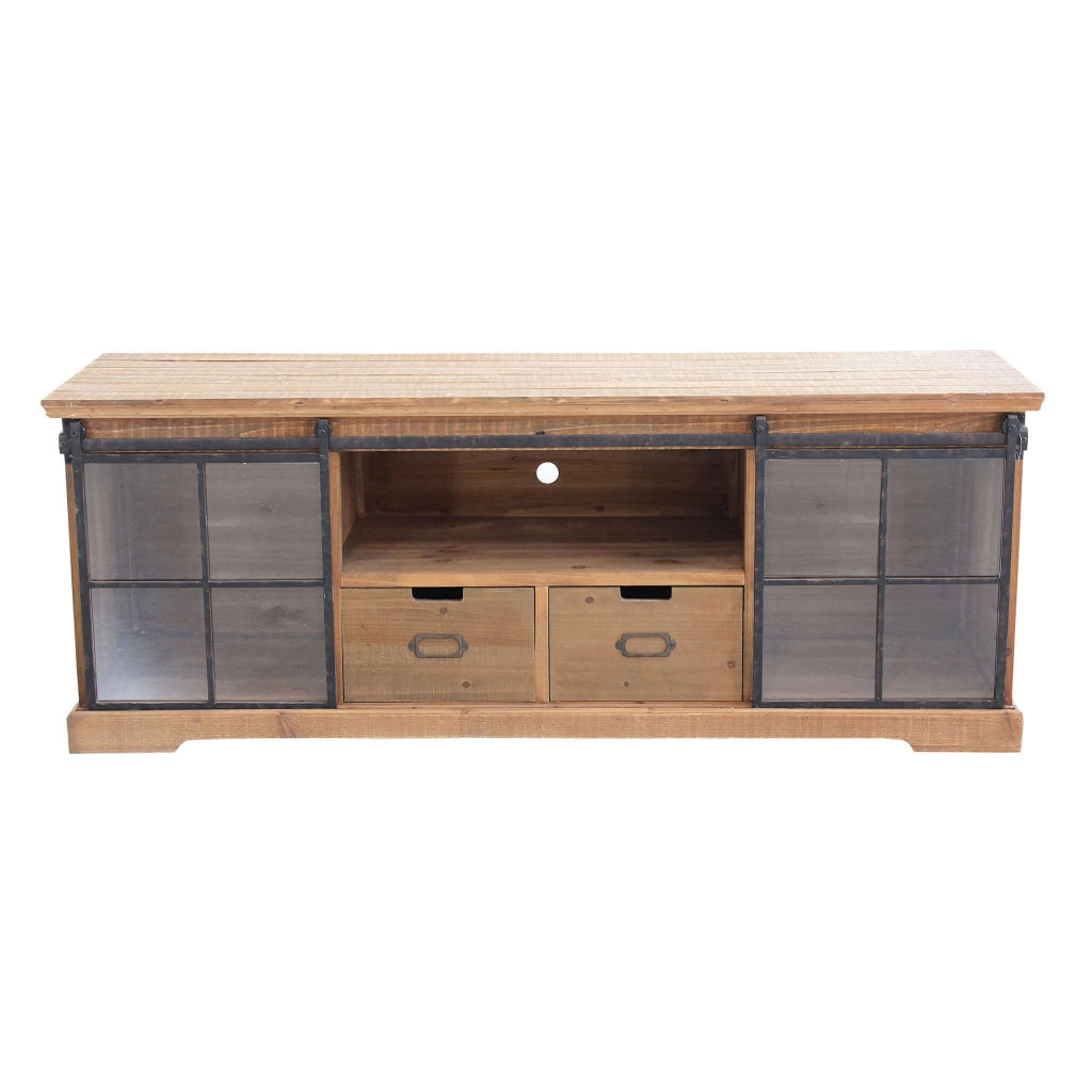 MOBILE IN LEGNO DORIAN 2 CASSETTI E 2 ANTE 160 X 45,5 X H60 CM