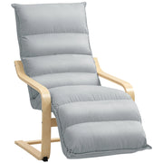 Poltrona reclinabile con poggiapiedi ¨C Minimal ¨C Grigio chiaro