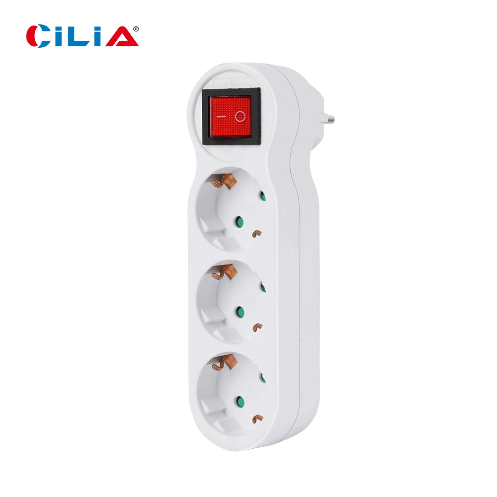 Ciabatta Multipresa con Interruttore ¨C zephmum ¨C 3 Prese, Protezione Bambini, Bianco