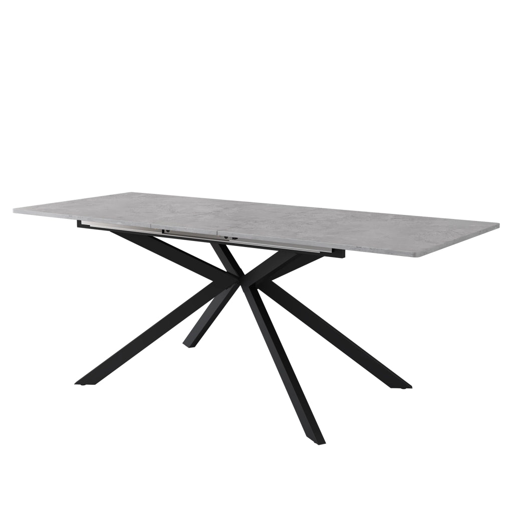 TAVOLO ALLUNGABILE 150/180 x 70 x 76 cm MDF Nero e Grigio