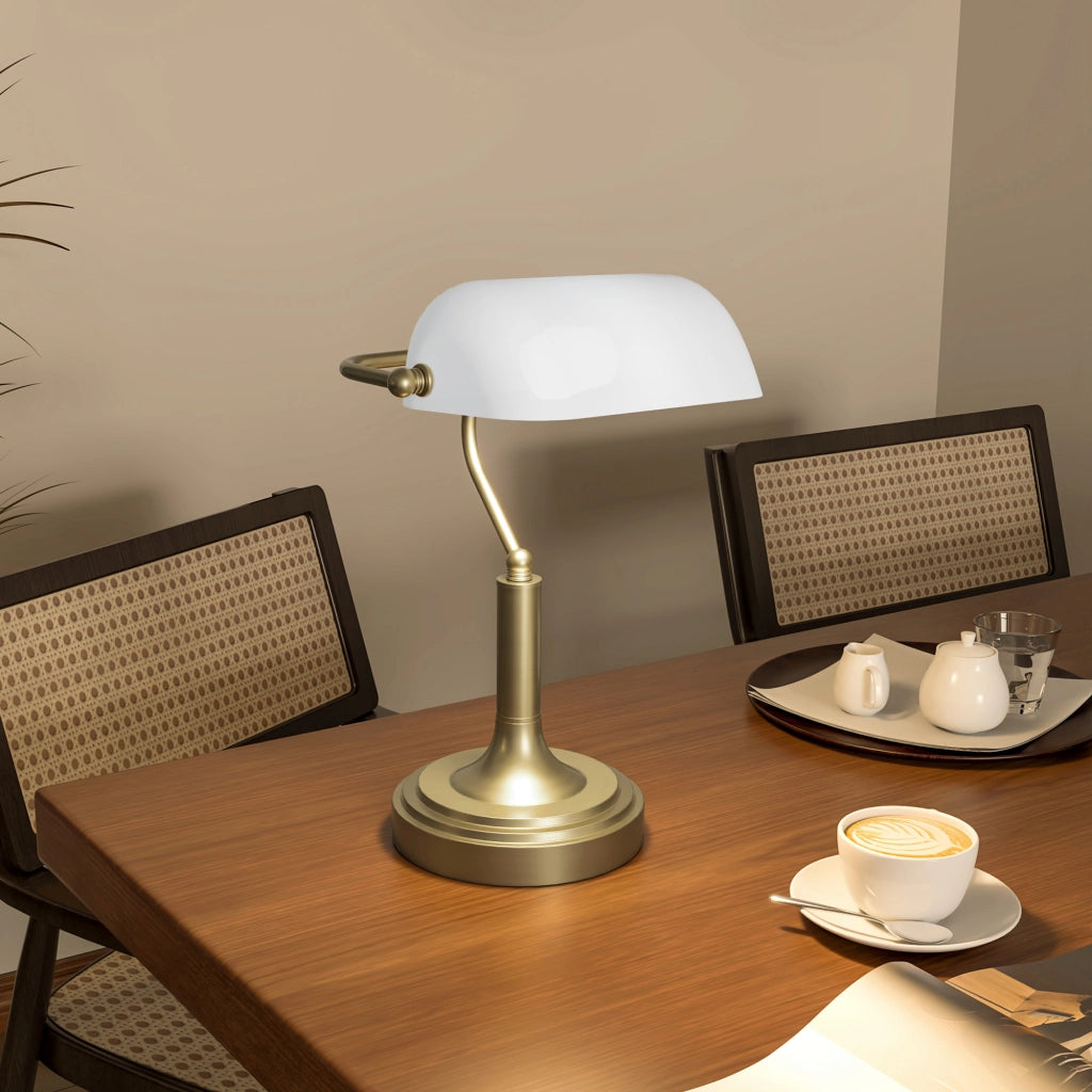 Lampada da Scrivania con Interruttore Basculante ¨C Minimal ¨C Bianco