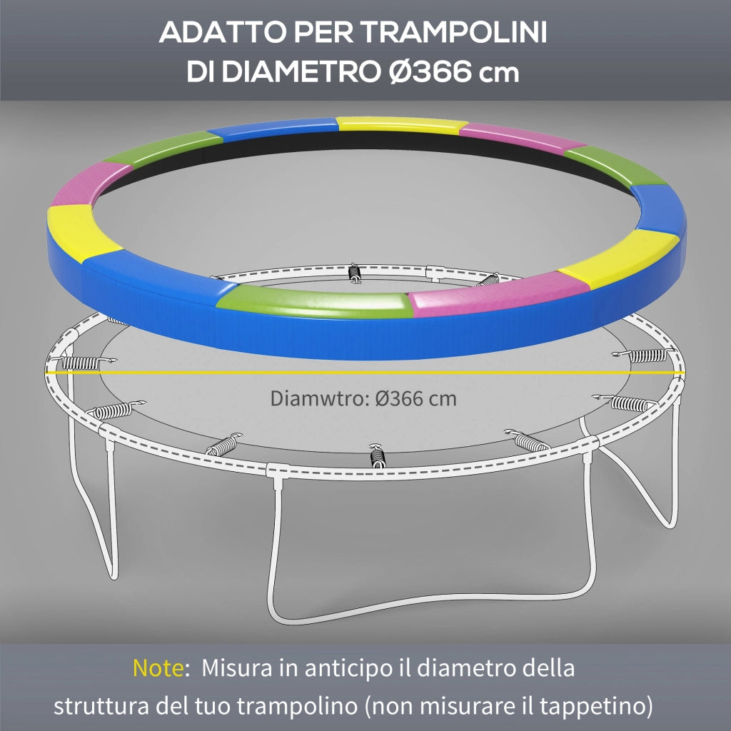 Tappeto Elastico Pieghevole Portatile ¨C Minimal ¨C ?366x30 cm, Plastica, Multicolore