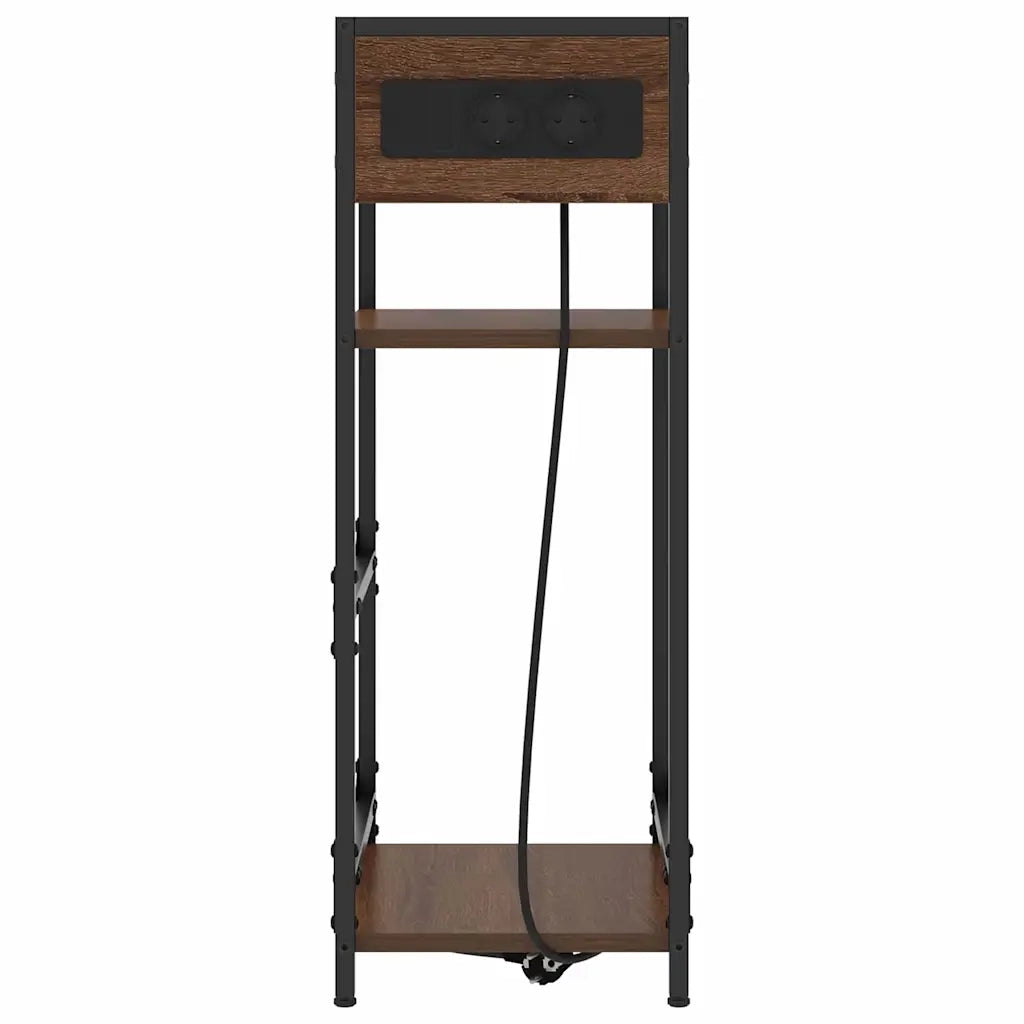 Comodino | Armadio da Notte | Mobiletto da notte Rovere Marrone 40 x 27 x 76 cm