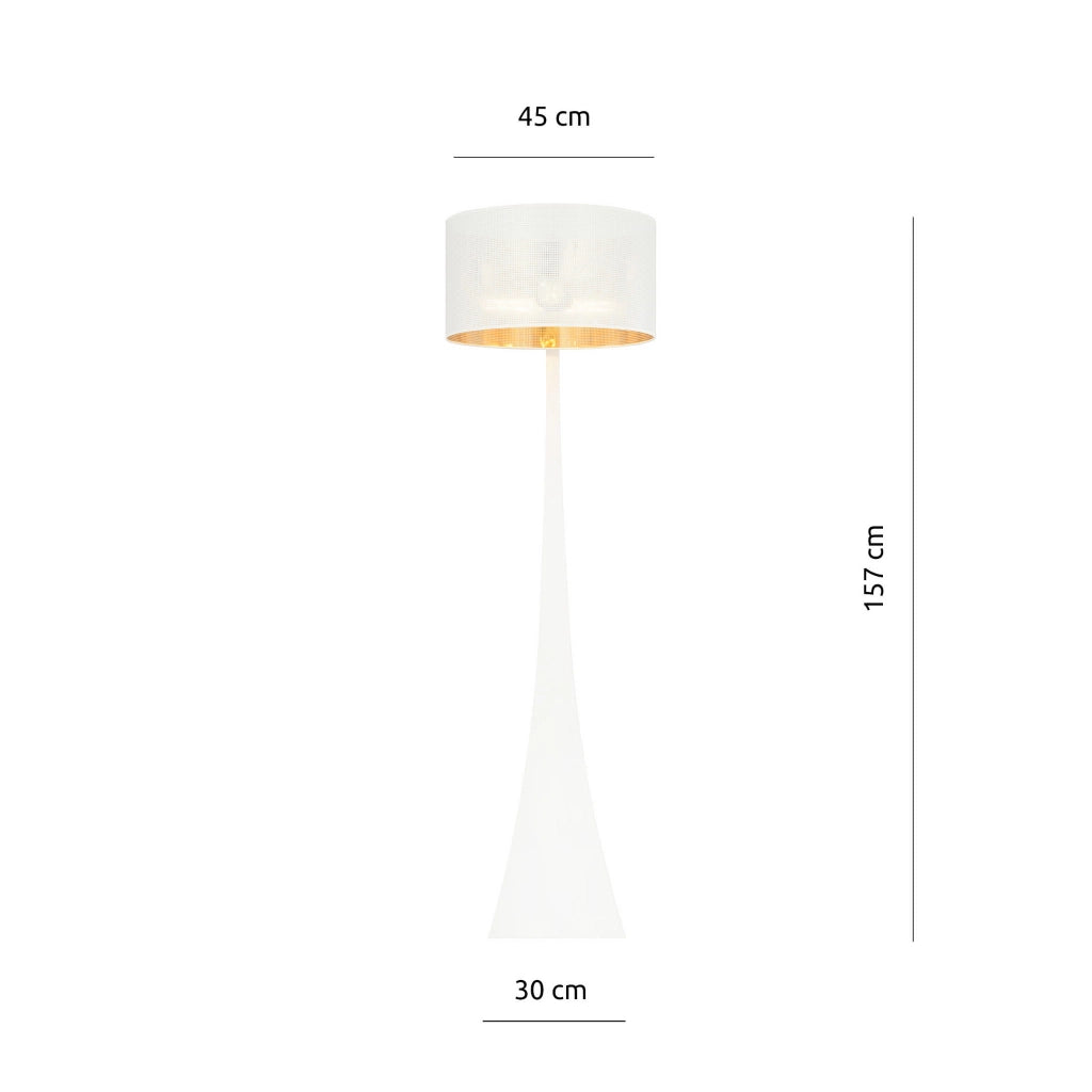 Lampada da terra Emibig Estrella bianco/oro E27 157cm