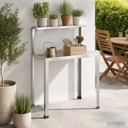 Tavolo da rinvaso 80 x 50 x 104 cm Acciaio Inox Argento 8014908