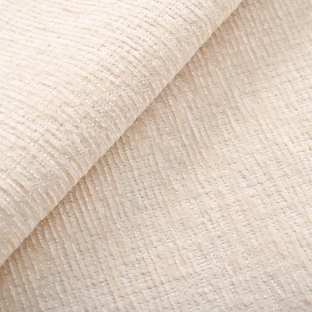Divano panoramico a U modulare con contenitore e cuscini in chenille beige 280 × 137 × 84 cm