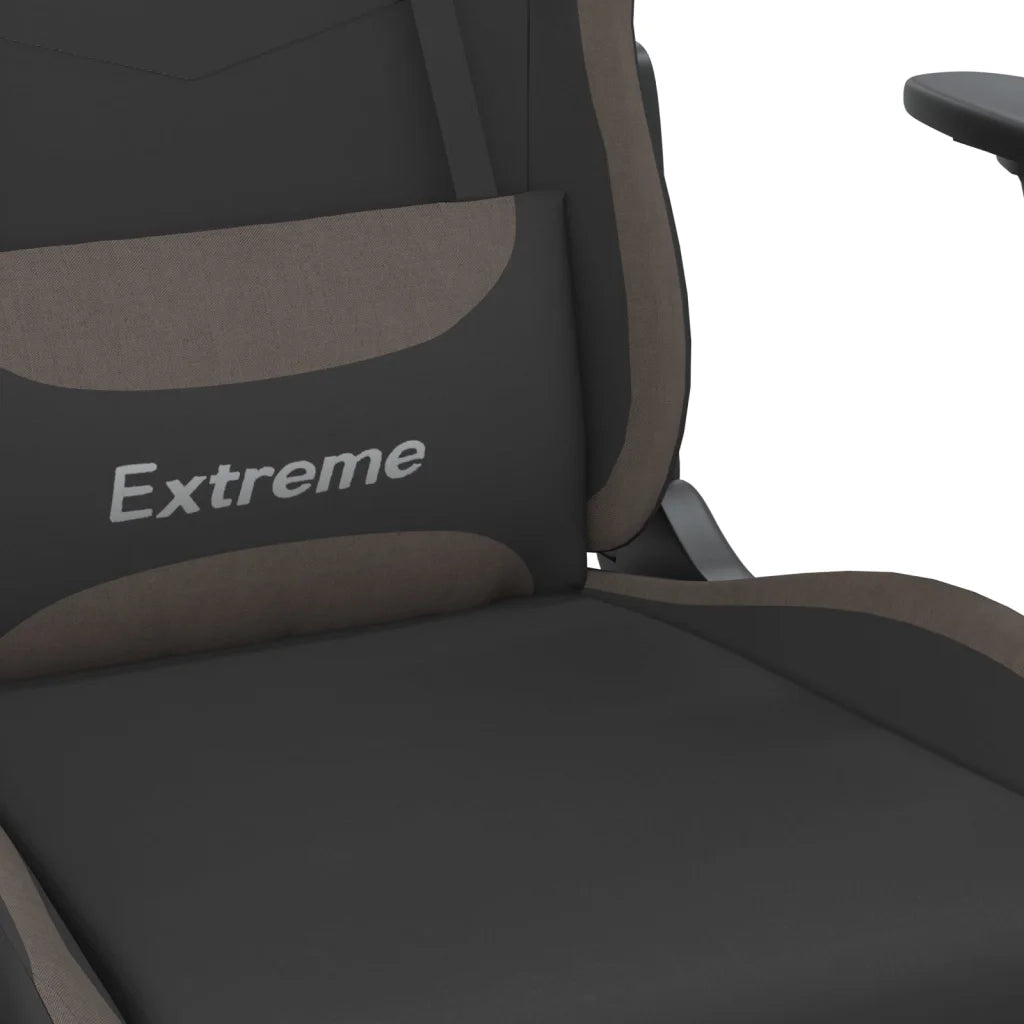 Sedia da Gaming Nero e Tortora in Tessuto 345471