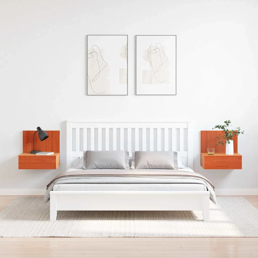 Comodino con cassetto 2 pcs Marrone cerato 42 x 32,5 x 40 cm 873498