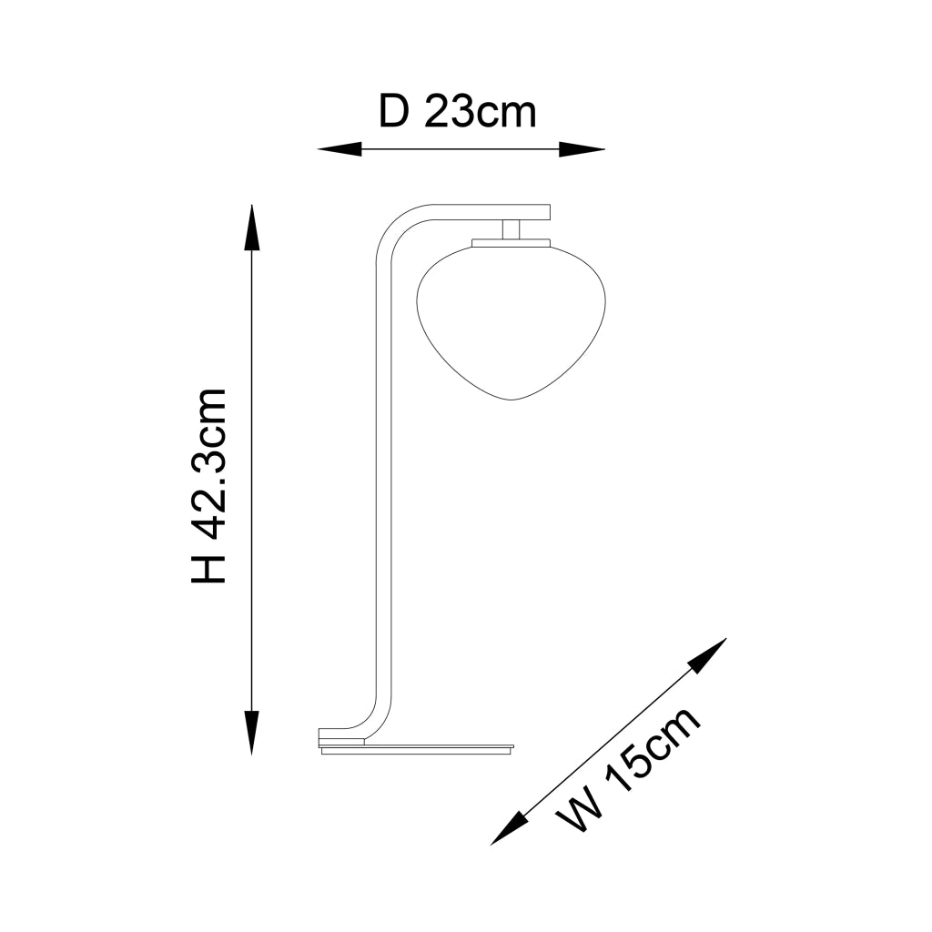 Lampada da tavolo Art Déco ottone satinato G9 Endon