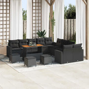 Set Divano da Giardino 14 pcs Nero polyrattan 3361679