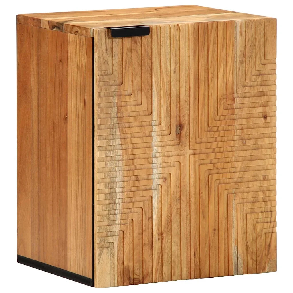 Armadio per Lavabo da Bagno con porta Legno di Acacia Massello 4017776