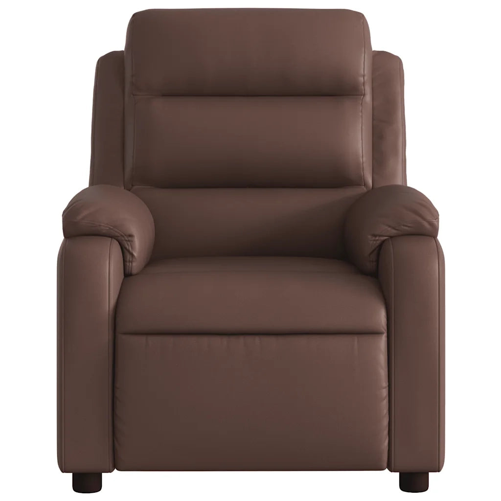 Poltrona Reclinabile Marrone in Similpelle 373488